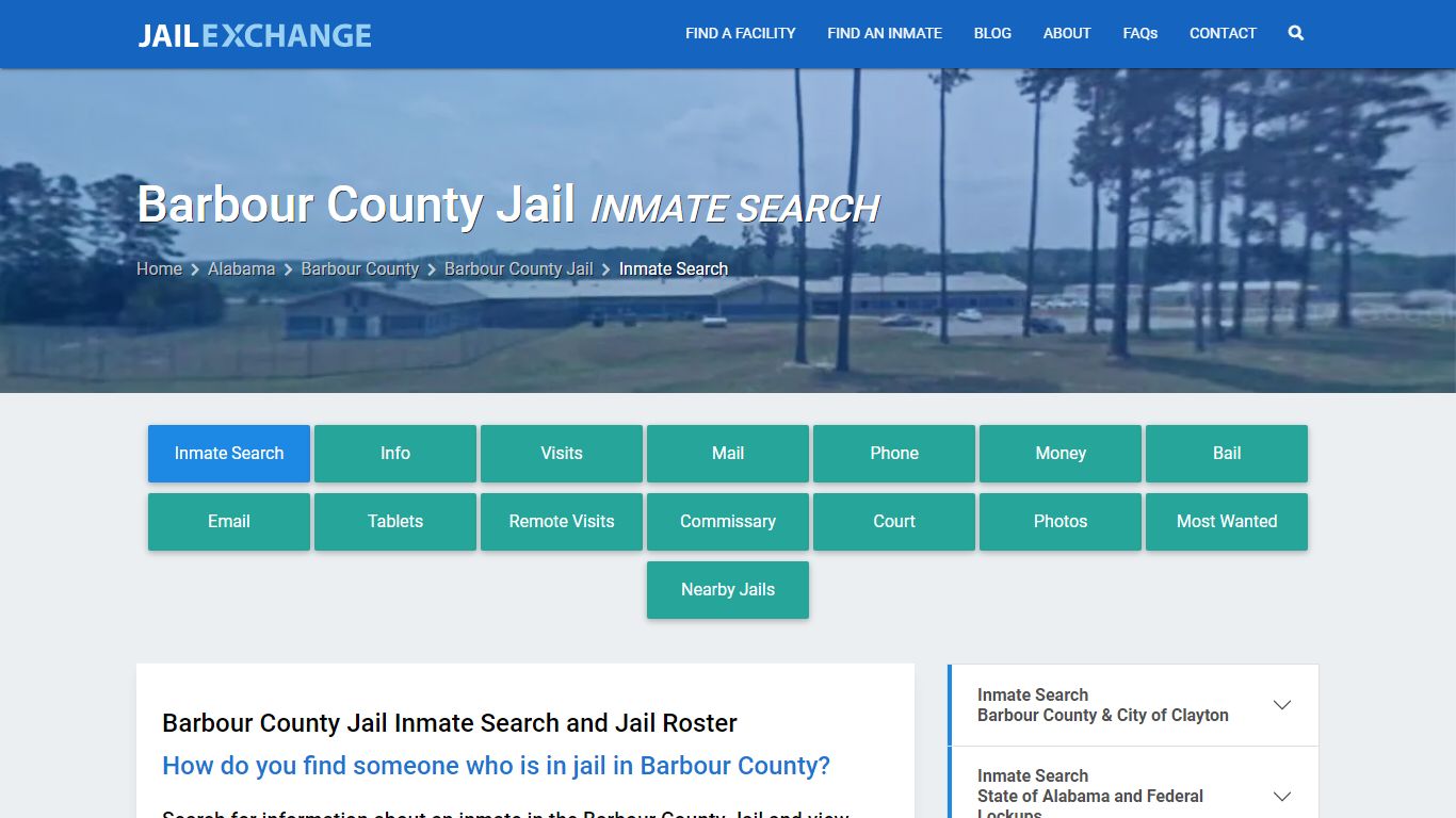 Inmate Search: Roster & Mugshots - Barbour County Jail, AL